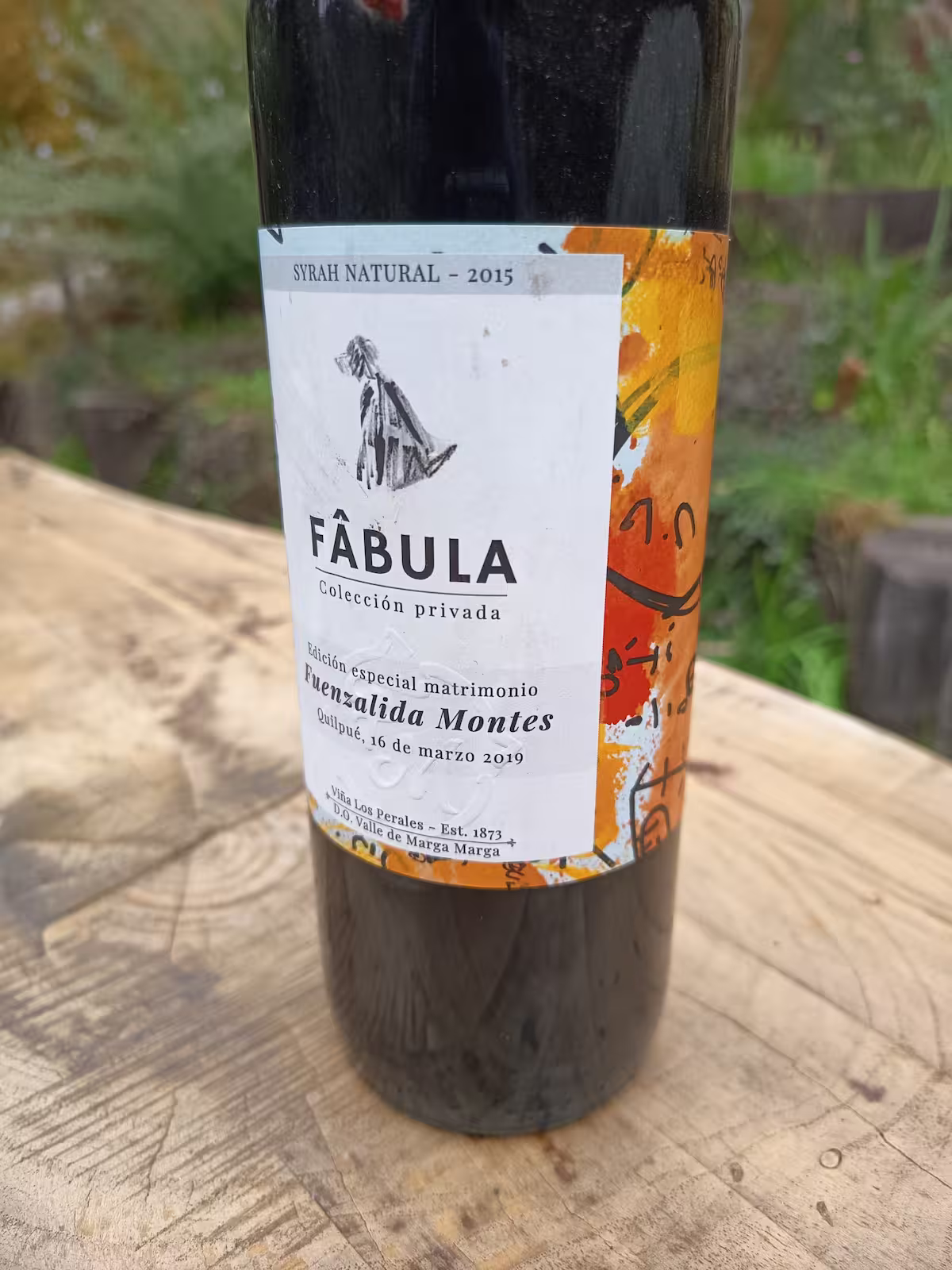 Etiqueta de vino para matrimonio