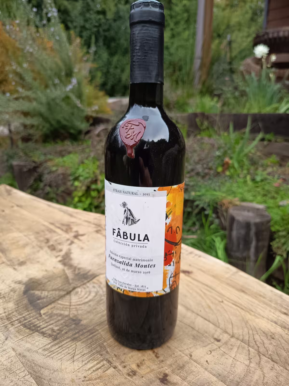 Etiqueta de vino para matrimonio